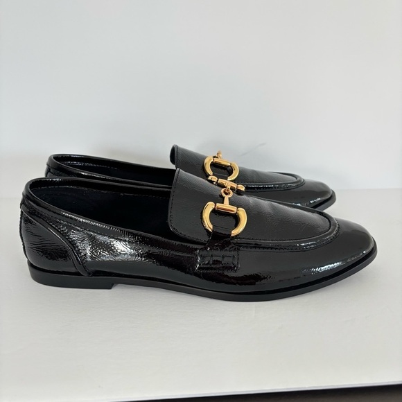 Jeffrey Campbell Addie Bit Black Patent Leather Loafer 9 - Picture 8 of 12